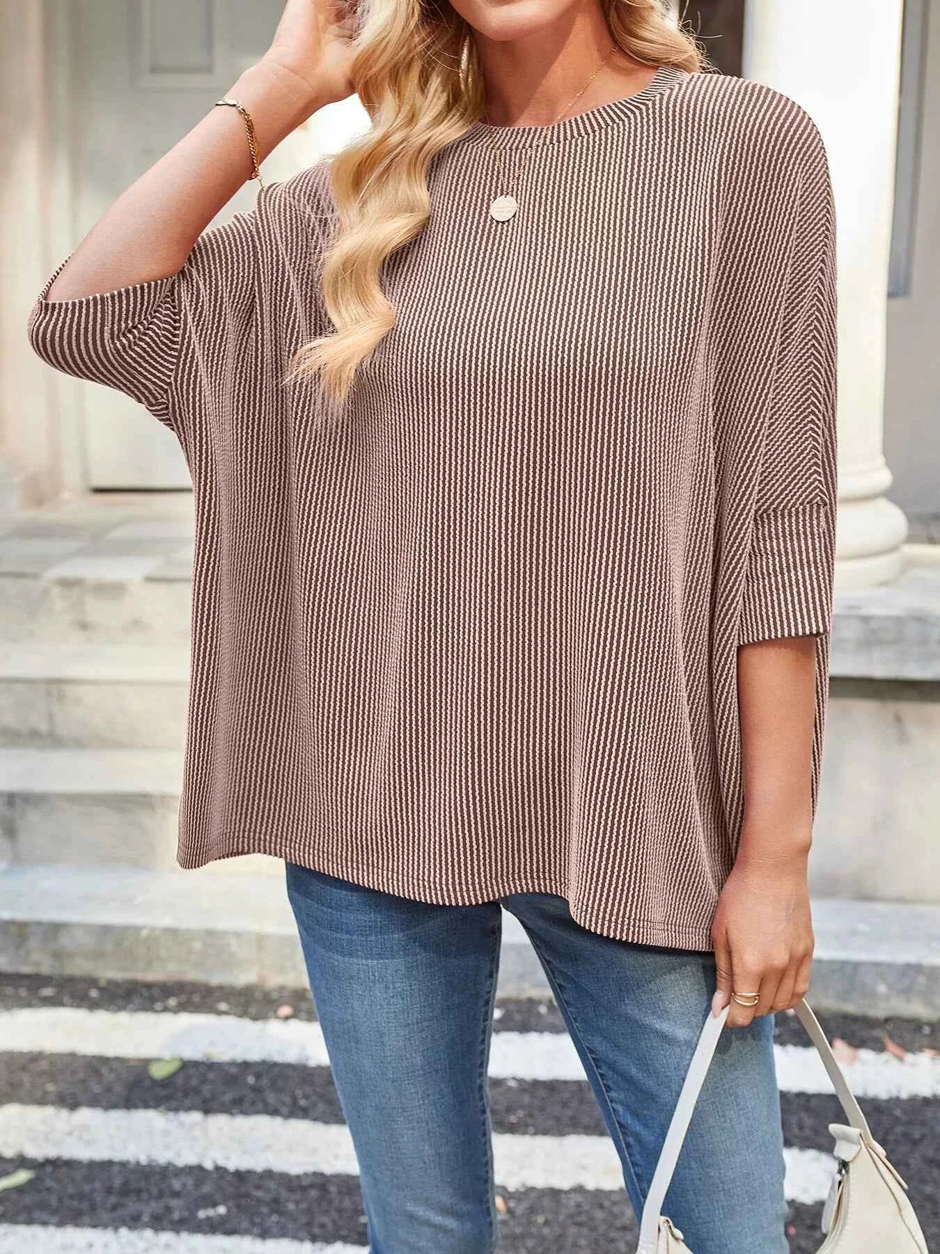 Sarah Express Women's Relaxed Fit Half Sleeve T-Shirt - Casual Oversized Tee