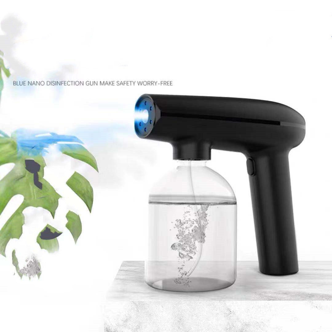 Sarah Express Nano Steam Disinfection Spray Gun - Wireless Handheld Sanitizer Sprayer with Blue Light Technology BlackXSD031
