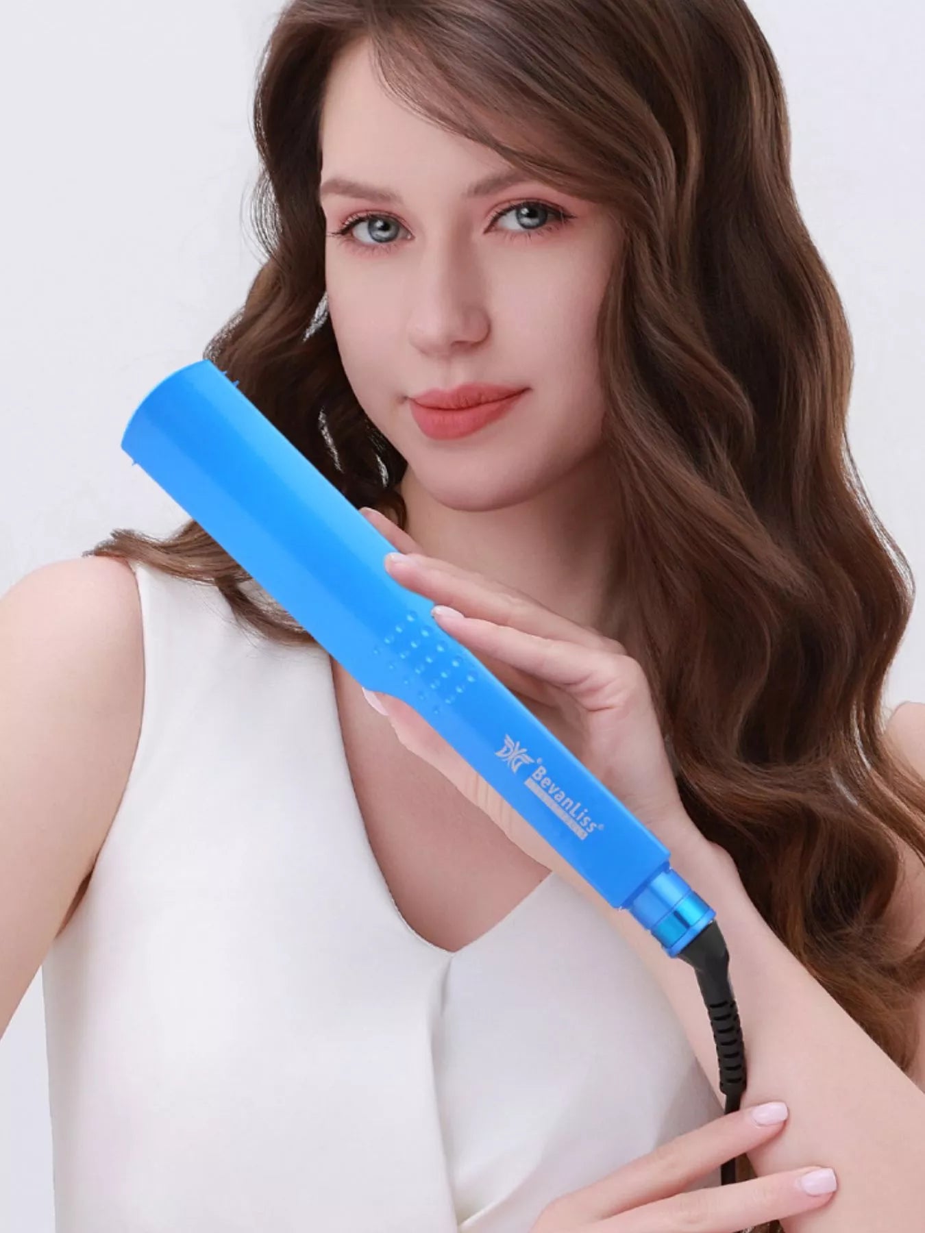 Sarah Express 2-in-1 Hair Straightener and Curling Iron with Adjustable Temperature