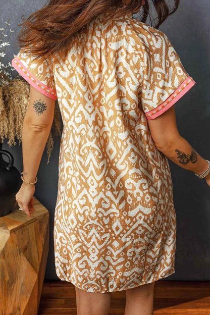 Sarah Express Women's Striped Color Block Mini Dress - Long Sleeve Shift Dress