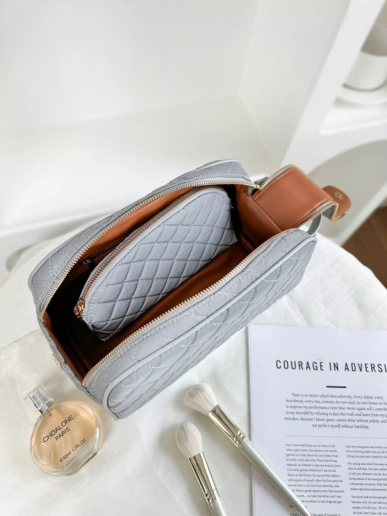 Sarah Express Women's Top Handle Handbag with Detachable Clutch