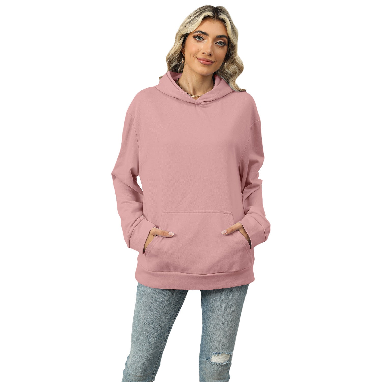 Sarah Express Women's Hooded Sweatshirt - Loose Fit Pullover Hoodie with Pockets