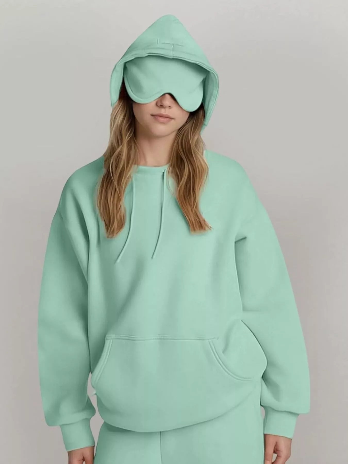 Sarah Express Women's Oversized Kangaroo Pocket Long Sleeve Hoodie