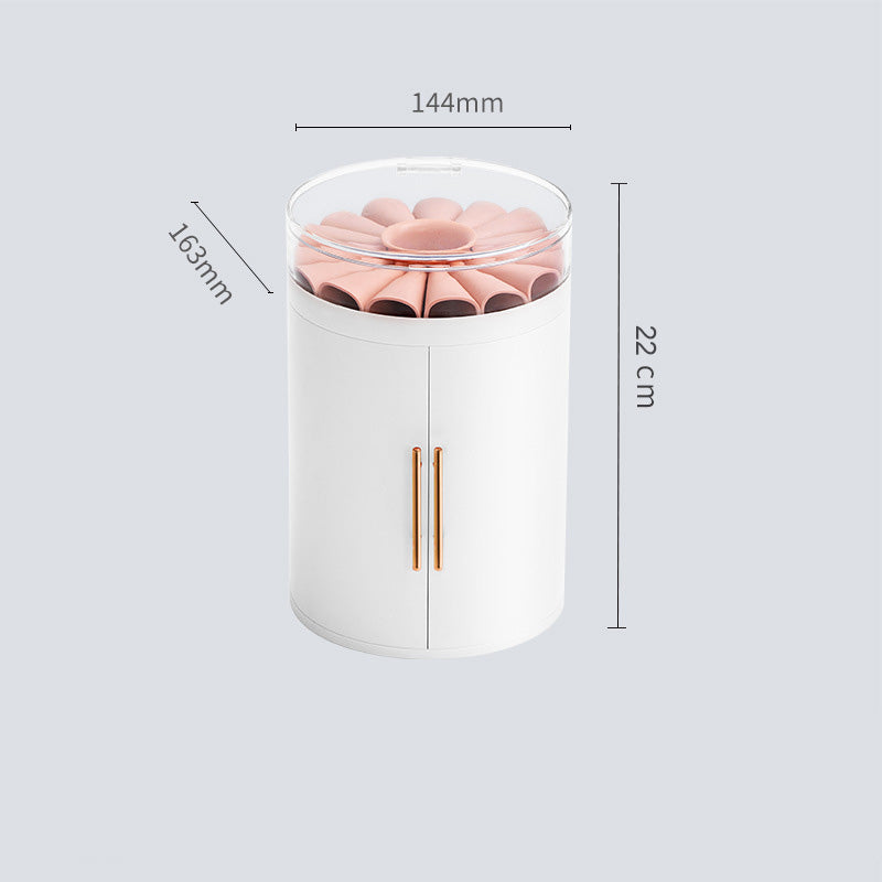 Sarah Express Rotating Jewelry Organizer Box - 5-Tier Storage with Transparent Lid White