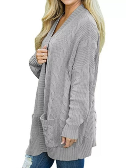 Sarah Express Women's Chunky Knit Open Front Cardigan - Cozy Oversized Plus Size Sweater