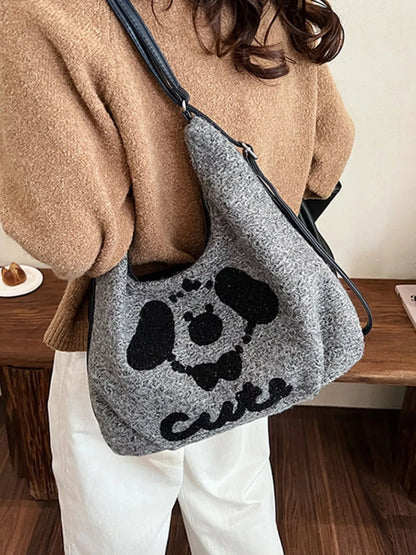 Sarah Express Dog Print Convertible Handbag Backpack