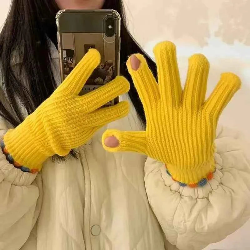 Fingerless Knitted Gloves