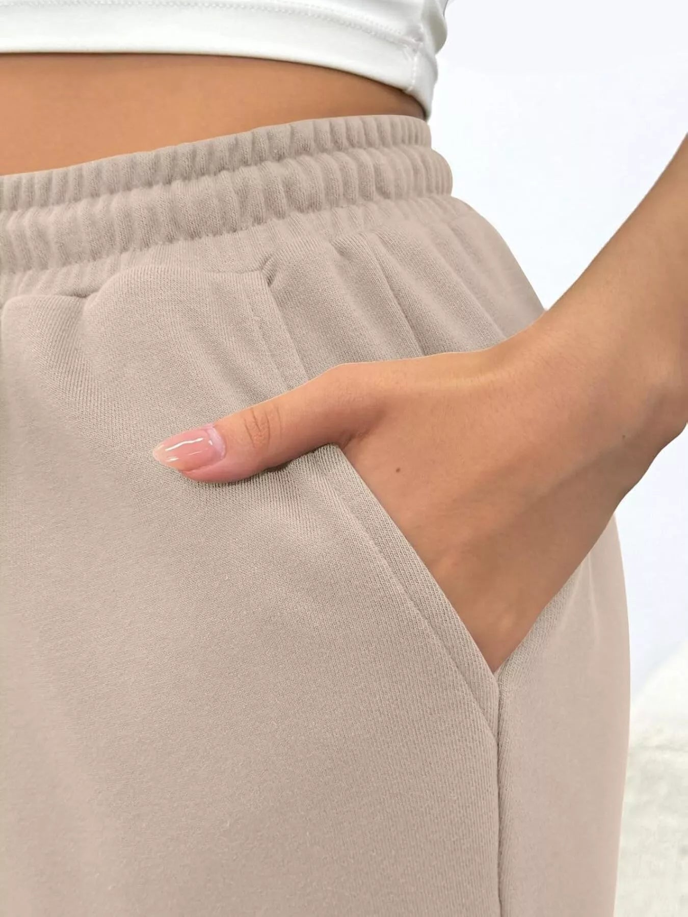 Sarah Express Women's Drawstring Waist Joggers - Casual Cotton Sweatpants with Pockets