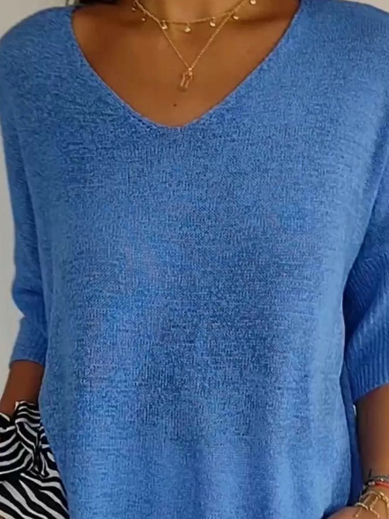 Sarah Express Women's Relaxed Fit Ribbed Hem Sweater Plus Size