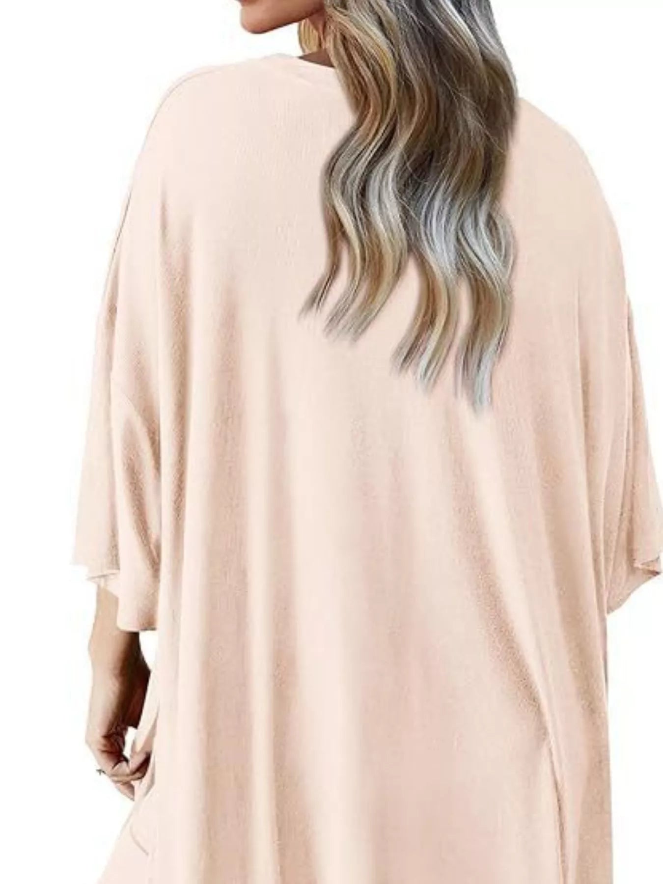 Sarah Express Relaxed Fit Round Neck Top and Pants Two-Piece Lounge Set