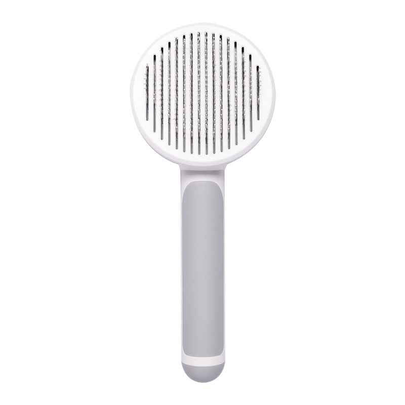 Sarah Express Self-Cleaning Pet Grooming Brush for Cats & Dogs - 232 Steel Needles Massage Comb Grey