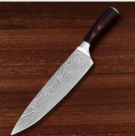 Sarah Express Professional Damascus Pattern Chef Slicing Knife 8 Inch Stainless Steel Kitchen Knife