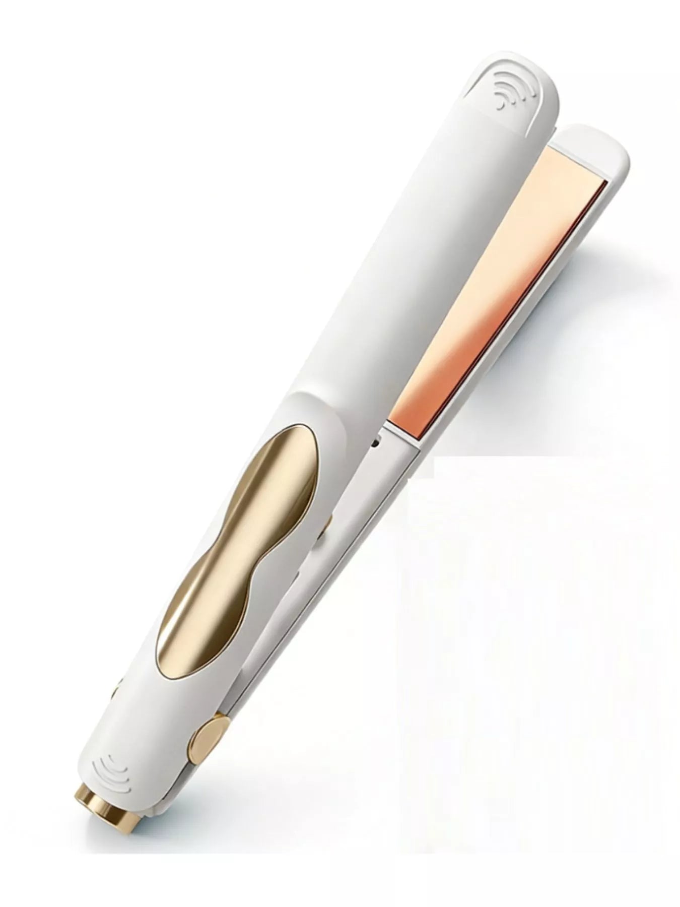 Sarah Express Portable Hair Straightener - 2-in-1 Curling and Straightening Iron with Constant Temperature White