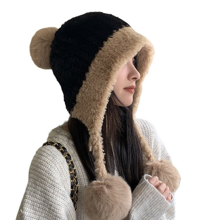 Sarah Express Women's Fleece Lined Knit Beanie Hat with Pom Pom