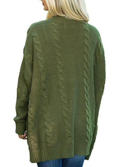 Sarah Express Women's Chunky Knit Open Front Cardigan - Cozy Oversized Plus Size Sweater