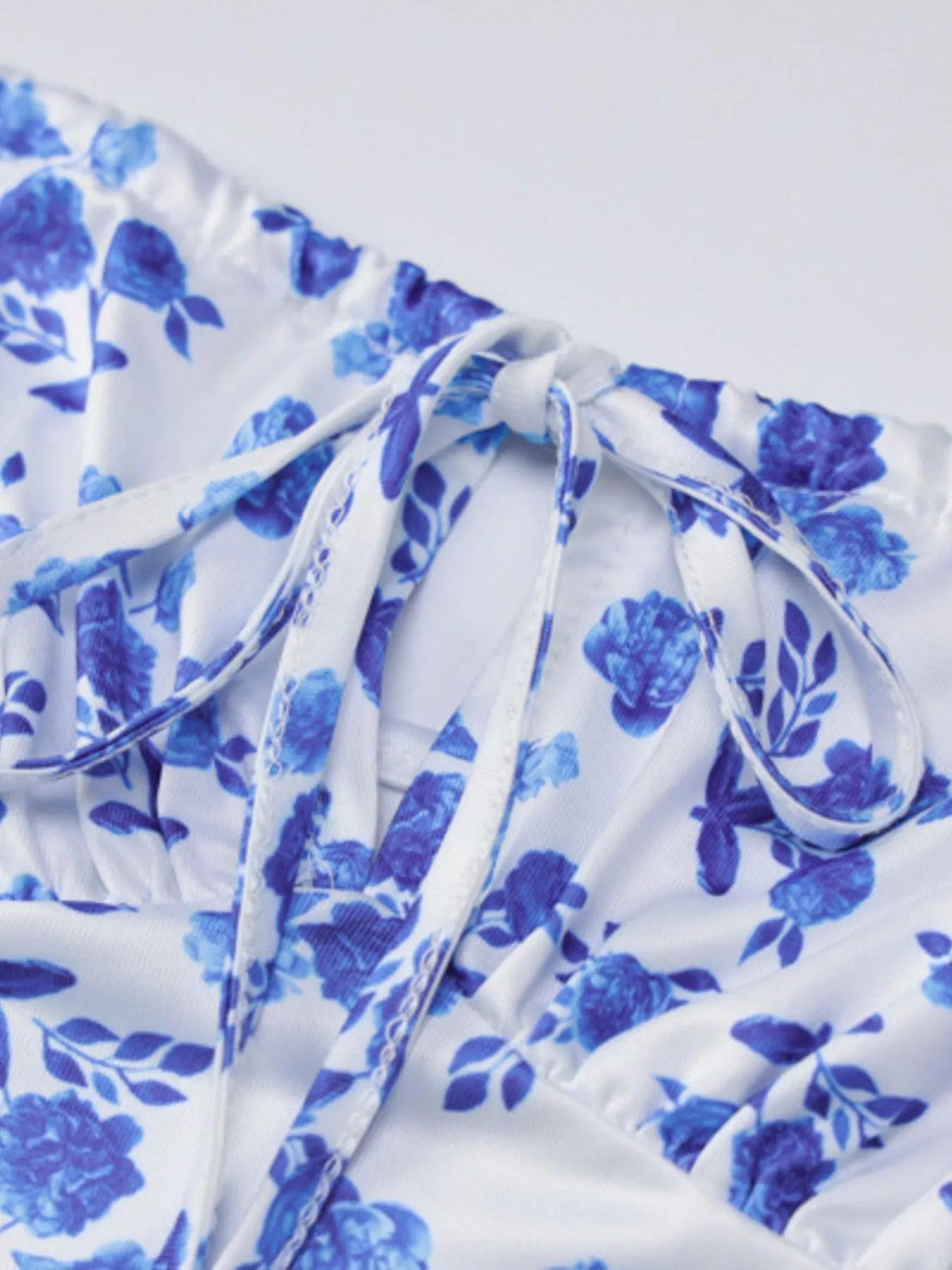 Sarah Express Women's Floral Print Tie Strap Bodycon Maxi Dress