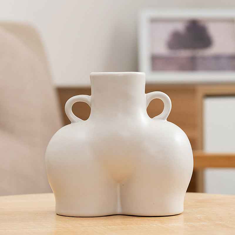 Sarah Express Ceramic Human Body Art Vase - Modern Minimalist Flower Holder Decor Small