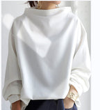 Sarah Express Women's Solid Color Loose Casual Top Long Sleeve