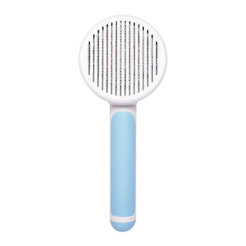 Sarah Express Self-Cleaning Pet Grooming Brush for Cats & Dogs - 232 Steel Needles Massage Comb Blue