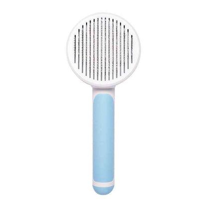 Sarah Express Self-Cleaning Pet Grooming Brush for Cats & Dogs - 232 Steel Needles Massage Comb Blue