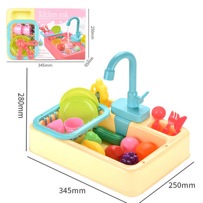 Interactive Kitchen Sink Toy Set with Electric Water Pump for Kids Ages 3+