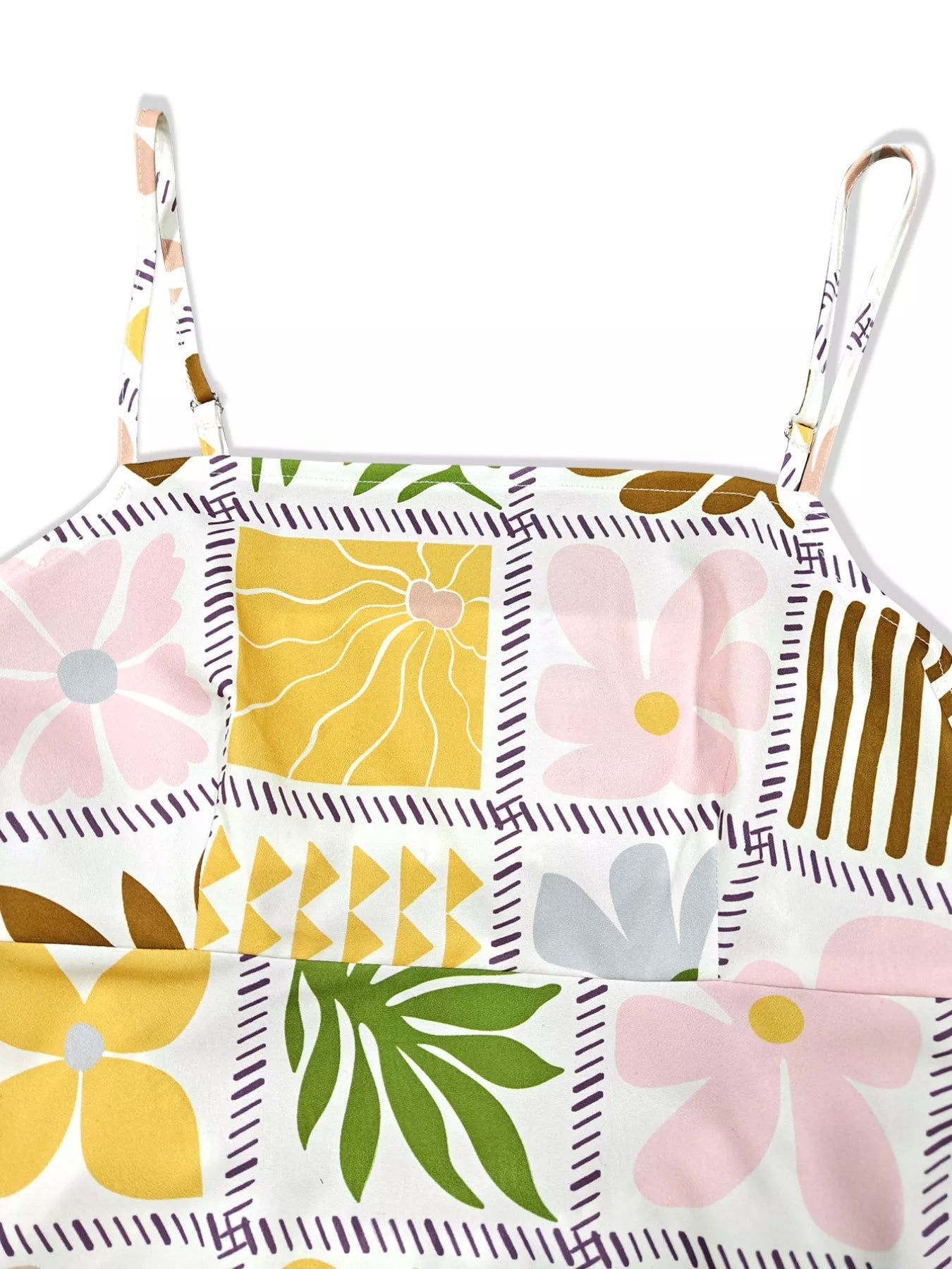 Sarah Express Women's Printed Cutout Back Cami Dress