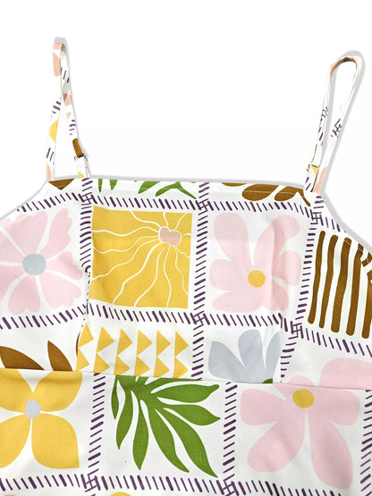 Sarah Express Women's Printed Cutout Back Cami Dress