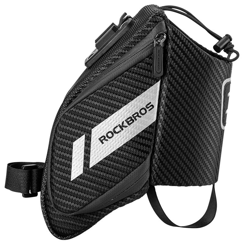 Sarah Express Bicycle Rear Bag – 1.5L Carbon-Look PU Bike Seat Bag for Mountain & Road Cycling Black 1.5L