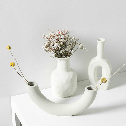Sarah Express Nordic Minimalist Ceramic Vase - Modern Home Decor Art Piece