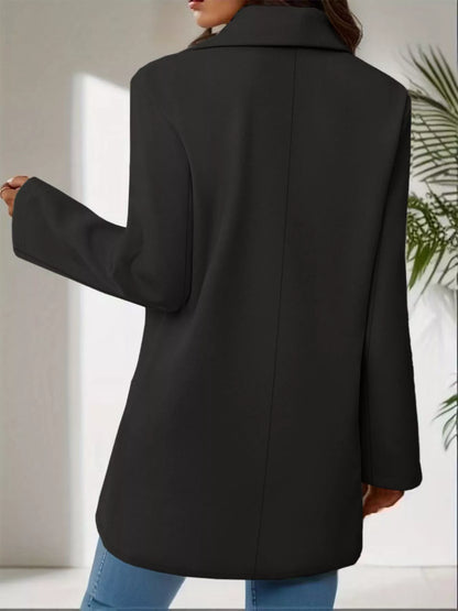 Sarah Express Women's Lapel Collar Single-Button Overcoat