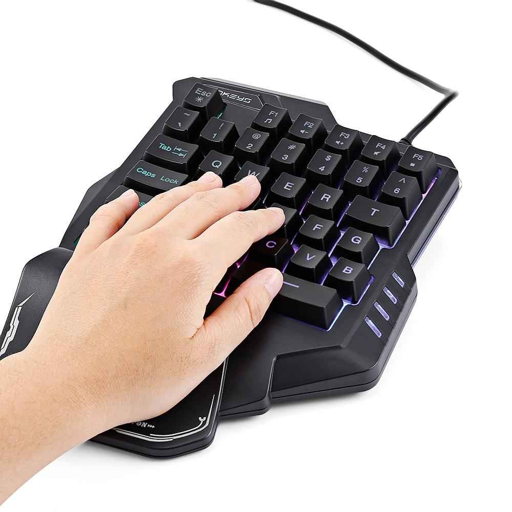 Sarah Express One-Handed RGB Mechanical Gaming Keyboard - Backlit Portable Mini Keypad Controller