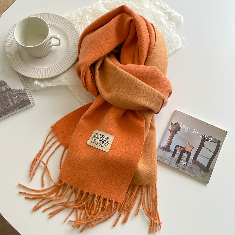 Sarah Express Women's Double-Sided Cashmere-Feel Scarf Winter Warm Oversized Wrap Fall Winter Casual