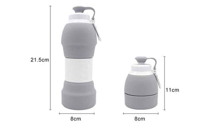 Sarah Express Collapsible Silicone Water Bottle - Portable Foldable Sports Bottle 580ml