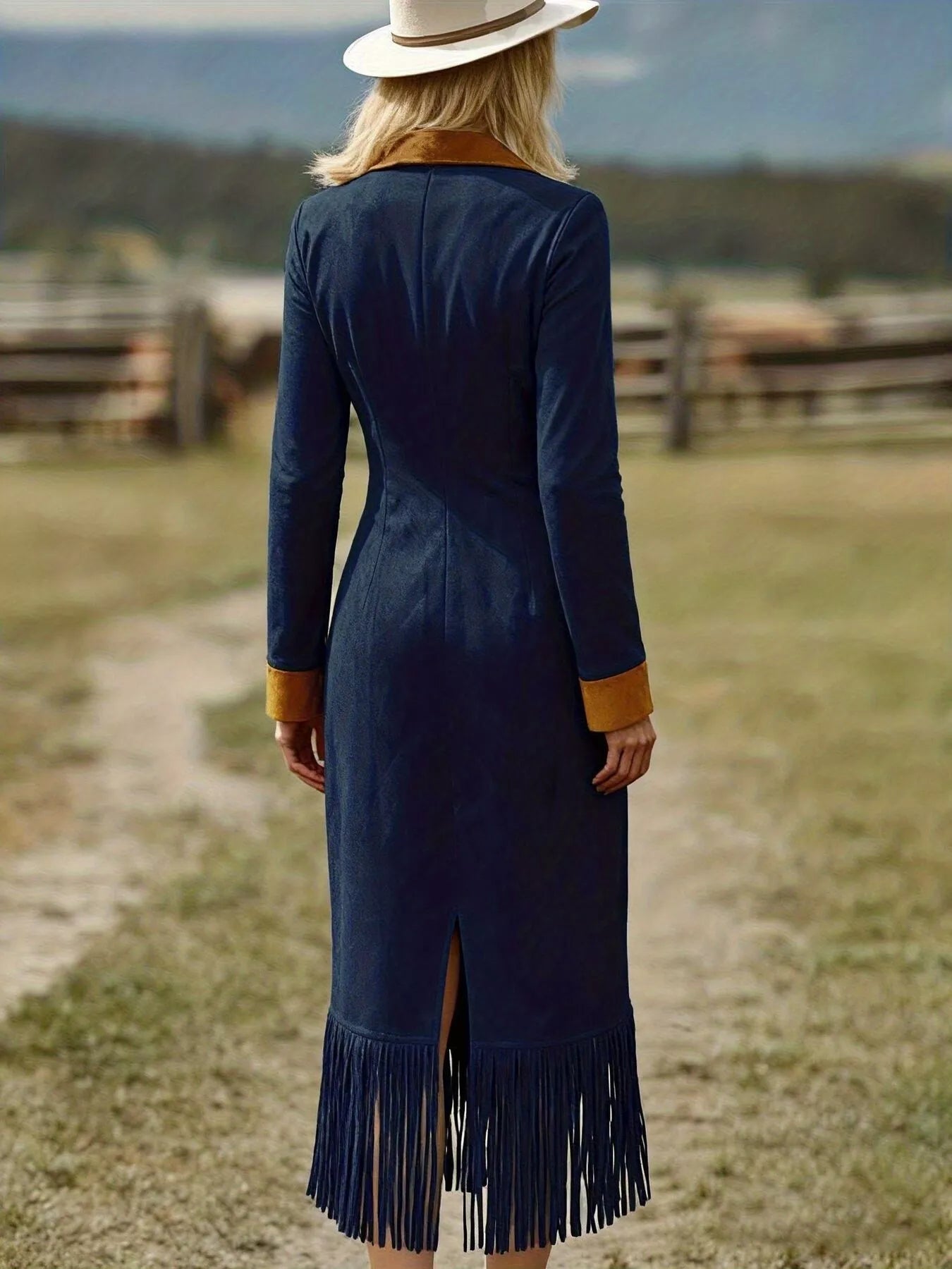 Sarah Express Women's Fringe Hem Zipper Front Bodycon Dress