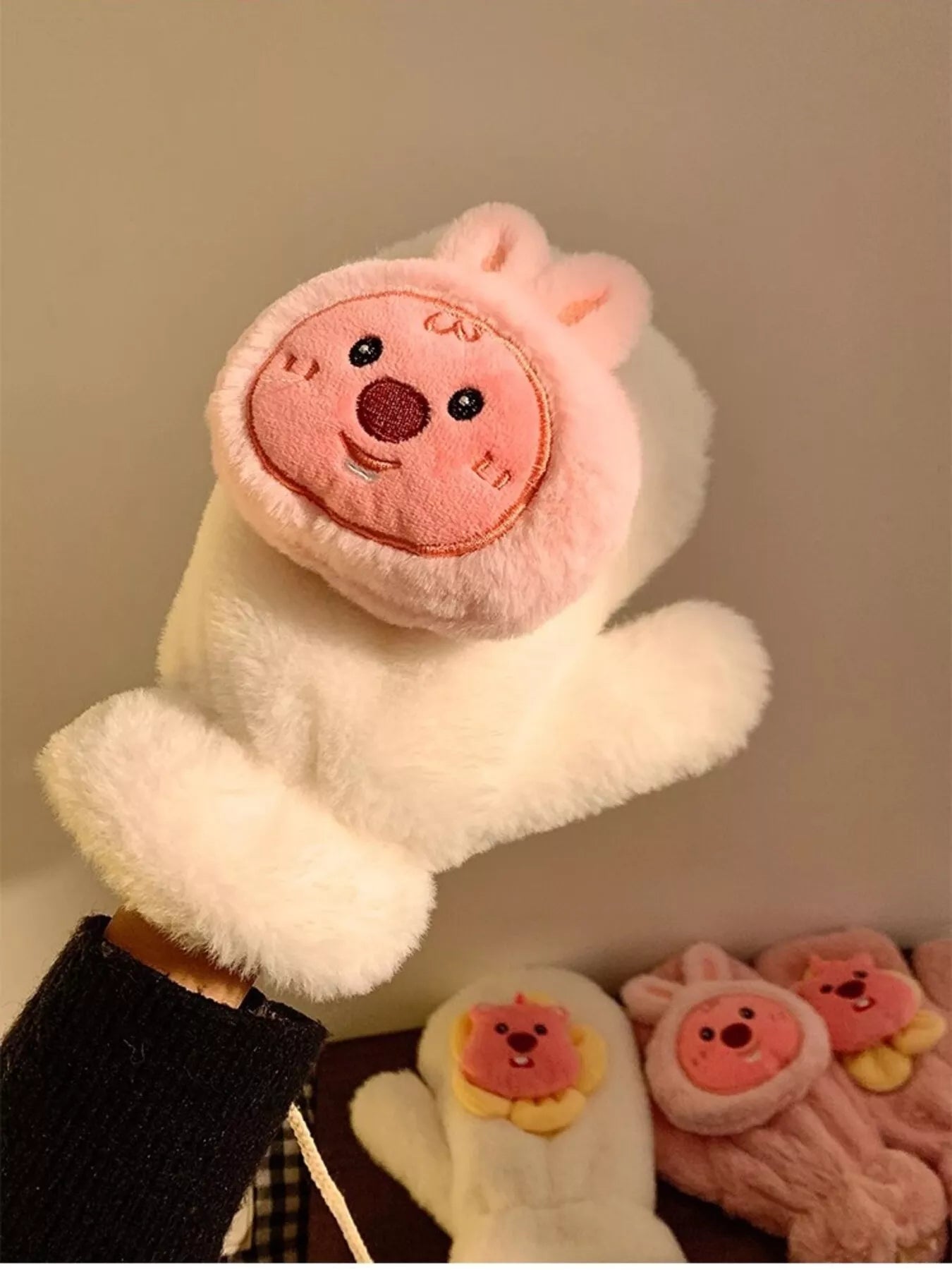 Sarah Express Women's Cartoon Plush Warm Winter Gloves