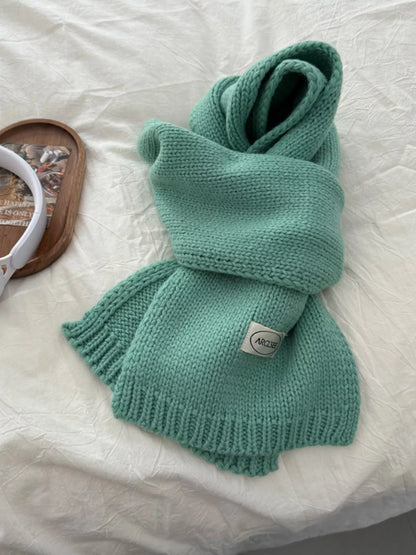 Sarah Express Women's Solid Color Knitted Winter Scarf