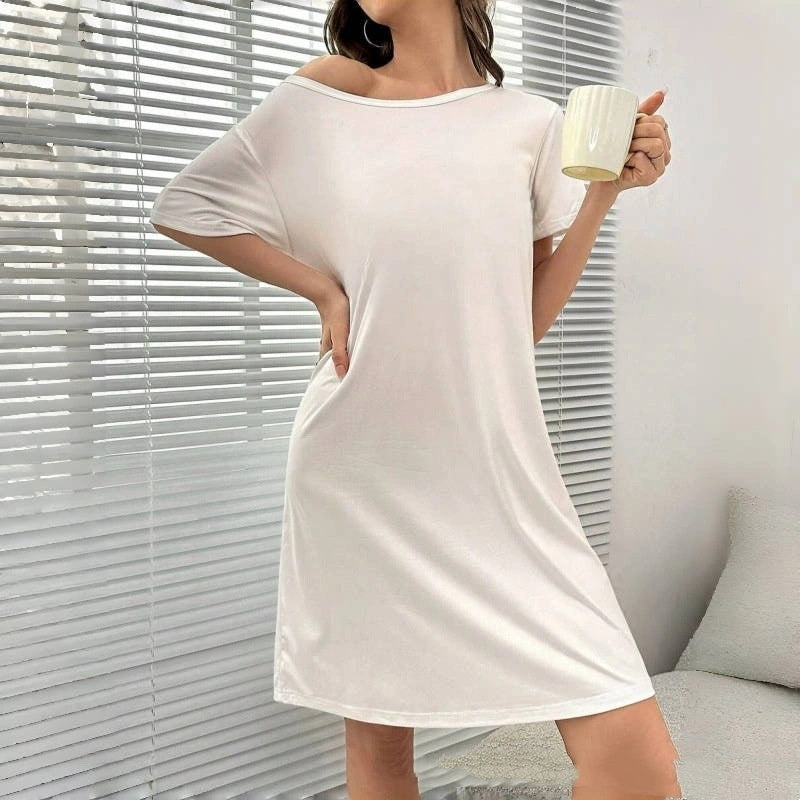 Sarah Express Women's Loose Fit Nightdress Sleepwear Short Sleeve Pullover