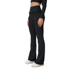 Sarah Express Women's High Waist Hip Lift Yoga Pants Lace Detail Compression Leggings