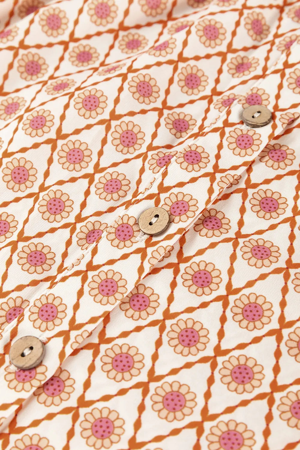 Sarah Express Women's Printed Button Down Long Sleeve Shirt