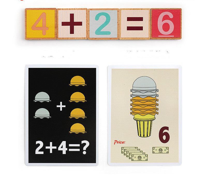 Ice Cream Shop Pretend Play Set - Educational Math & Role Play Toy for Kids