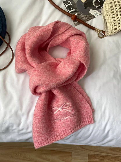 Sarah Express Women's Embroidered Bowknot Scarf