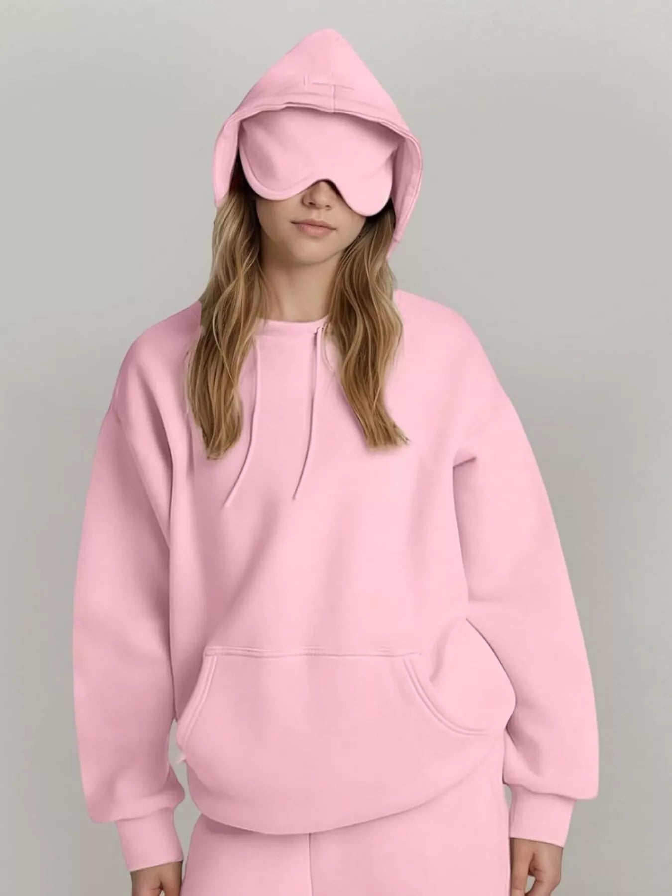 Sarah Express Women's Oversized Kangaroo Pocket Long Sleeve Hoodie