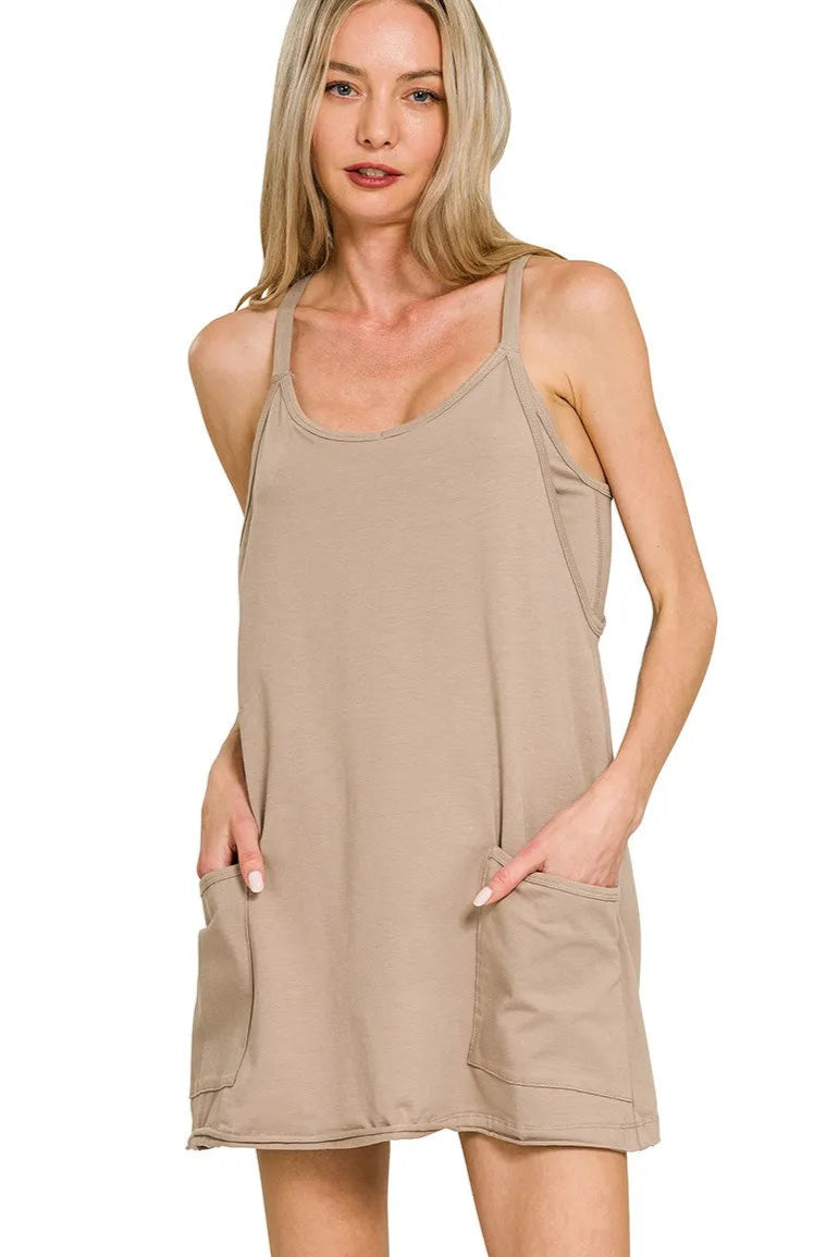 Cami Mini Dress with Built-in Romper Liner