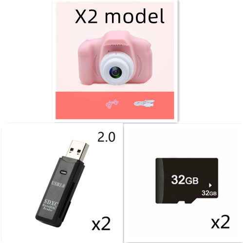 Sarah Express HD Mini Kids Digital Camera 13MP 1080P Cartoon Design with 2.0 Inch Screen Set B USB
