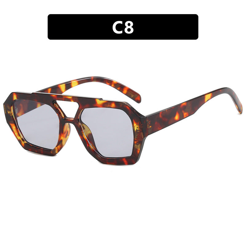 Women's Leopard Print Oversized Sunglasses UV400 Protection