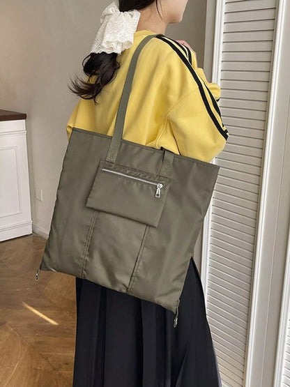 Sarah Express Women's Lightweight Nylon Shoulder Bag - Large Casual Crossbody Purse Army Green ONESIZE