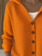 Sarah Express Women's Hooded Button-Front Soft Knit Cardigan Plus Size