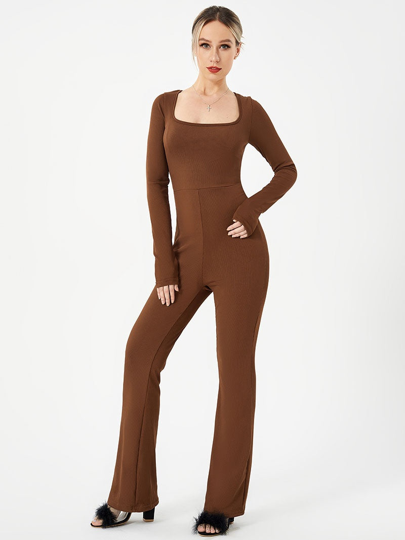 Sarah Express Women's Loose Casual High Stretch Jumpsuit Comfortable One-Piece Romper