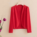 Sarah Express Shawl Collar Short Cardigan Lightweight Slim Fit Solid Color