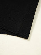 Sarah Express Women's Ribbed Knit Cold Shoulder Sweater